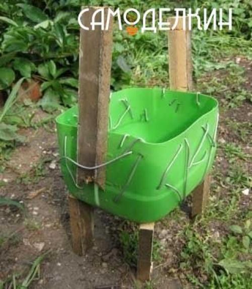 Этот забавный кот - клумба сделан из пластиковой бутылки и цемента. 02 Этот забавный кот - клумба сделан из пластиковой бутылки и цемента. 02