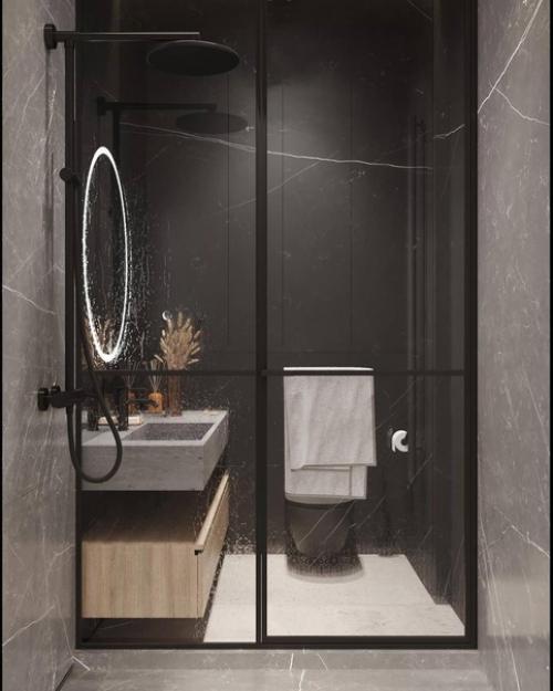 Бетон, дерево, камень, стекло и лаконичный дизайн - вот что лежит в основе этого интерьера загородного дома. 03