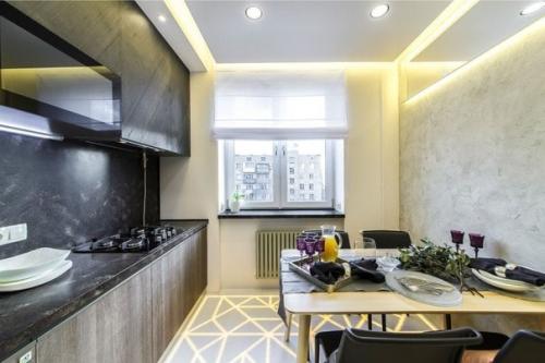 Пример дизайна угловой 11-метровой кухни в панельном доме. 04