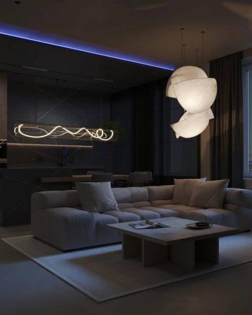 Дизайн проекта кухни - гостиной. 05