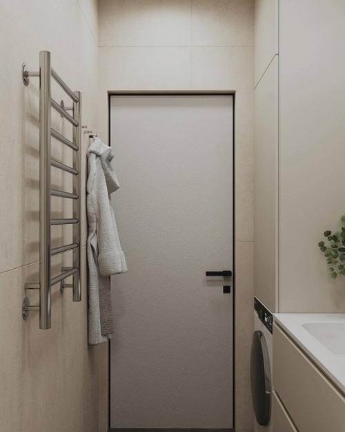 Интерьер санузлов в светлом исполнении. 07