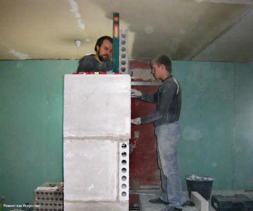 Возведение новых перегородок. 07