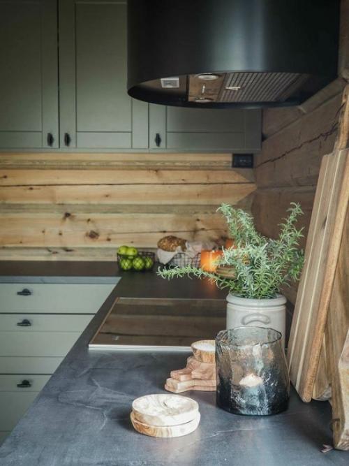 Уютный дизайн кухни - гостиной в загородном доме. 04