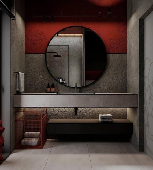 Насыщенный, тёмный и стильный интерьер квартиры в стиле лофт. 05