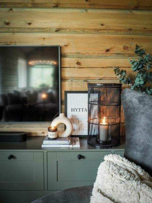 Уютный дизайн кухни - гостиной в загородном доме. 07