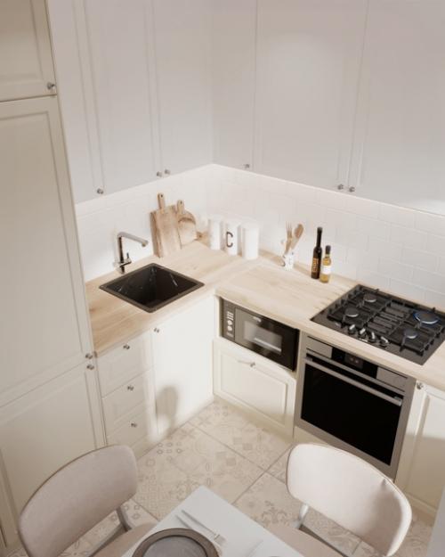 1-Комнатная квартира в светлых тонах. 01