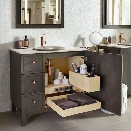 Как хранить вещи в ванной, чтобы это выглядело аккуратно и не портило общий вид комнаты? 01