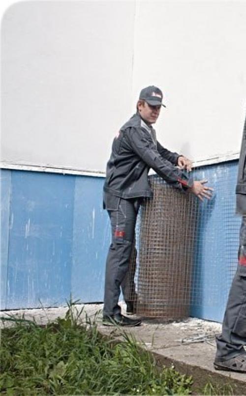 Оформление фундамента искусственным камнем. 01