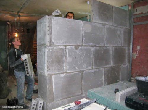 Возведение новых перегородок. 08