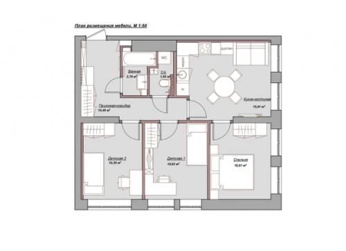 Уютная семейная квартира, площадью - 113 кв. 09