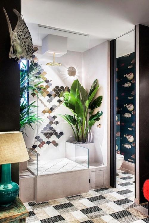 Неожиданные решения в дизайне ванной комнаты от Blanca Hevia. 04