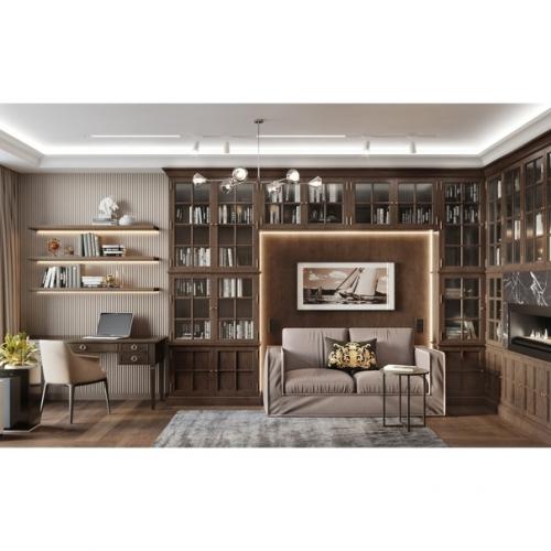 Современный кабинет это не просто место для работы, а комната в которой предусмотрен и уголок для отдыха, и место для приёма гостей. 03