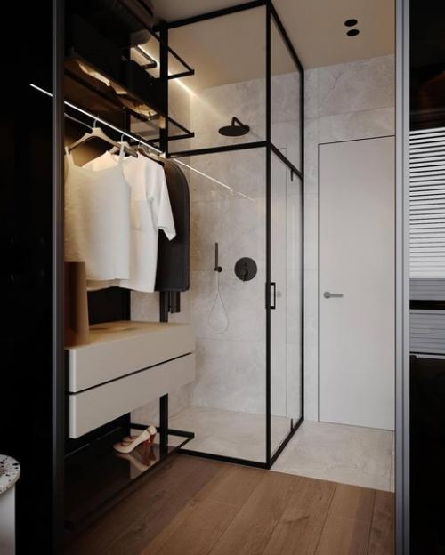 Интерьер мастер - спальни в тёмных тонах. 06