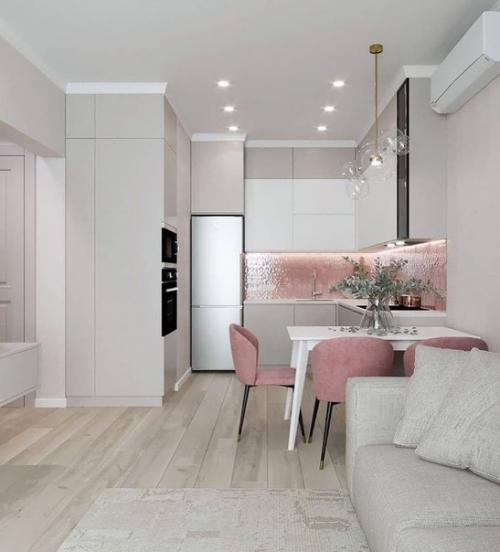 Какой нежный и современный дизайн - проект квартиры. 02