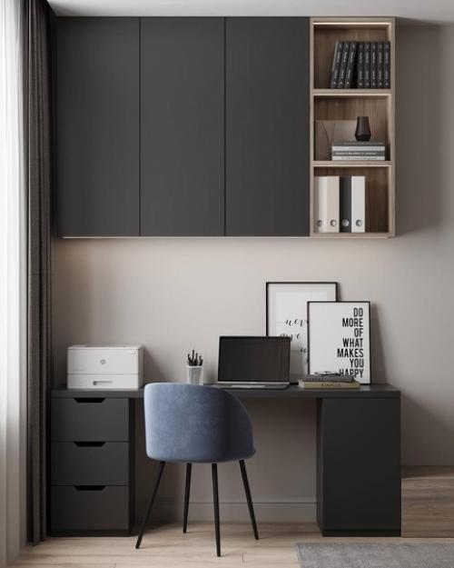 Интерьер современной и функциональной комнаты в светлых тонах. 01