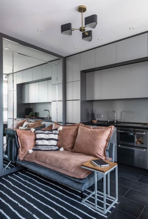 Стильный дизайн небольшого пространства, площадью 23 кв. 09