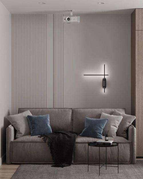 Интерьер современной и функциональной комнаты в светлых тонах. 04