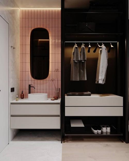 Интерьер мастер - спальни в тёмных тонах. 05