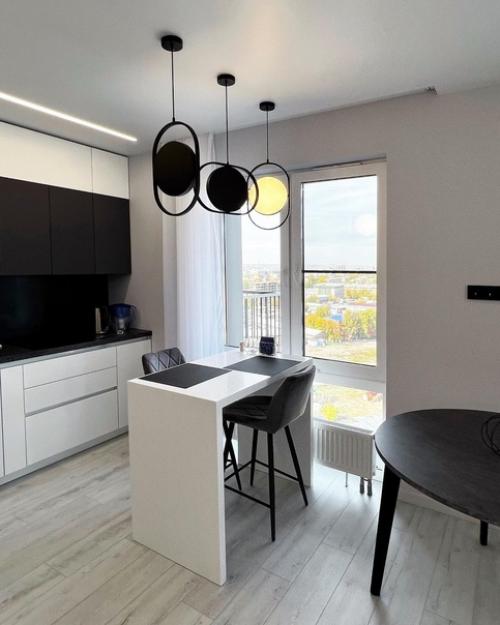 Кухня - гостиная в двух комнатной квартире. 04