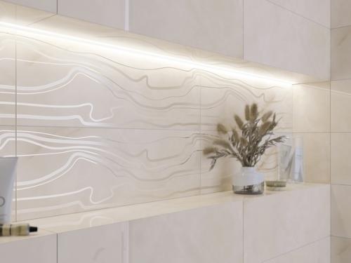 Ivory Lines, изысканный дизайн ванной комнаты с золотыми акцентами. 02