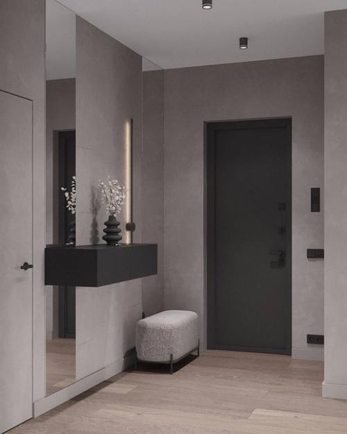 Интерьер квартиры в единой цветовой палитре. 01