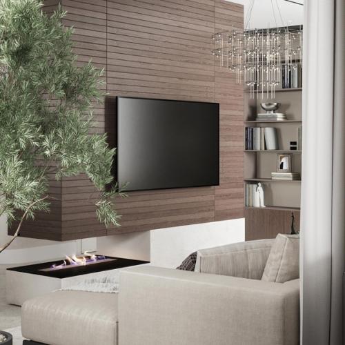 Невероятно стильная и привлекательная кухня - гостиная. 03