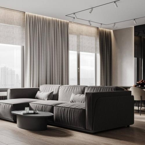 Интерьер квартиры в единой цветовой палитре. 05