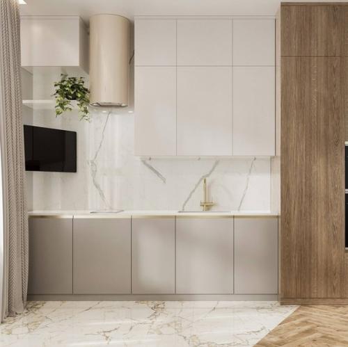 Светлый и уютный интерьер квартиры в пастельных тонах. 02