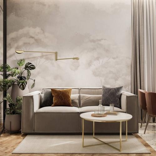 Светлый и уютный интерьер квартиры в пастельных тонах. 01