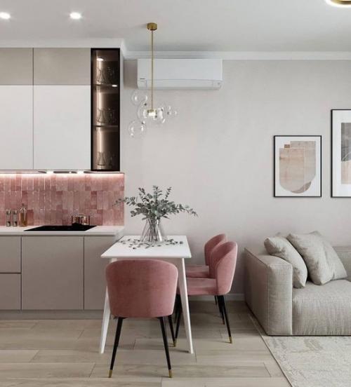 Какой нежный и современный дизайн - проект квартиры. 01