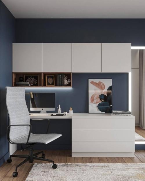 Уютный и красочный интерьер небольшой комнаты. 01