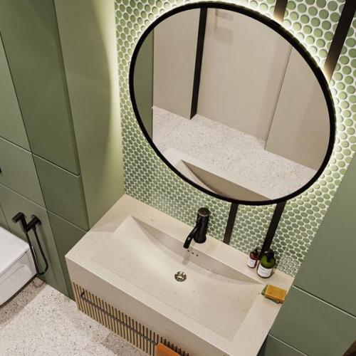 Школа ремонта.  Яркий дизайн ванной комнаты. 02