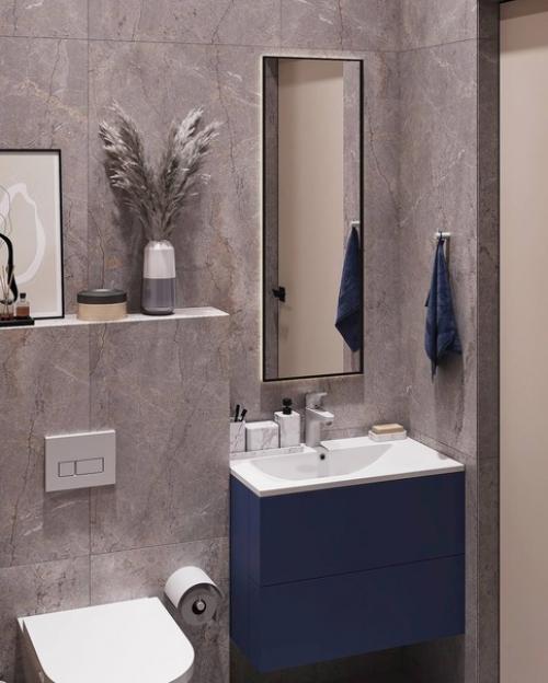 Гостевой санузел + постирочная в современном стиле и в светлых тонах. 03