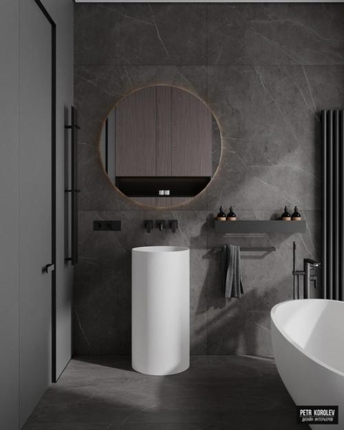 Ванная комната с панорамным окном. 01