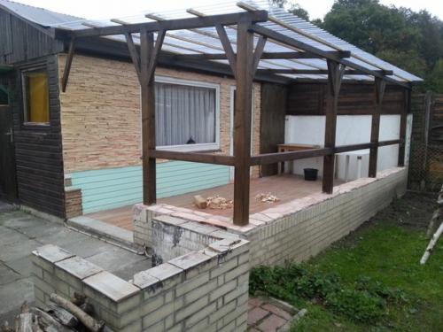 Вашему вниманию наше воплощение идеи отделки стены деревянной мозаикой. 05