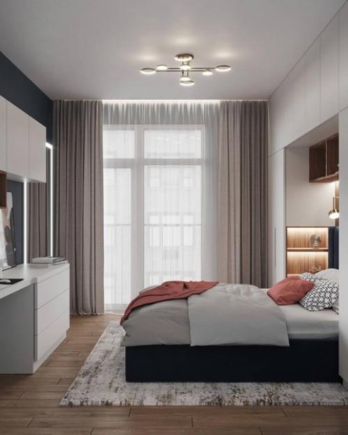 Уютный и красочный интерьер небольшой комнаты. 03