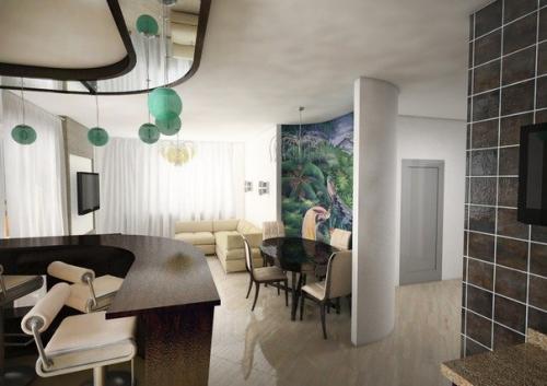 Гостиная - кухня - столовая, г. Самара. 02