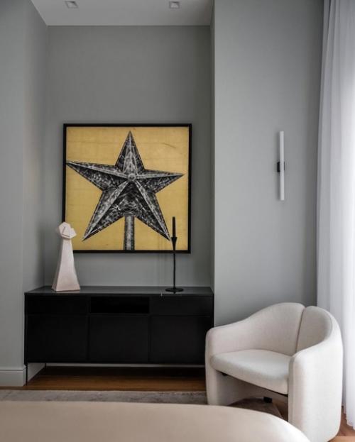 Как может выглядеть квартира коллекционер современного искусства по мнению дизайнера Ильи гульянца. 02