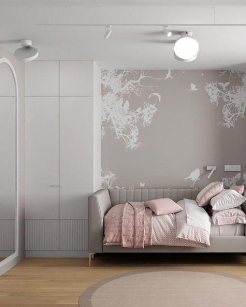 Уютная, светлая комната для девочки от Olga Lupandina. 02