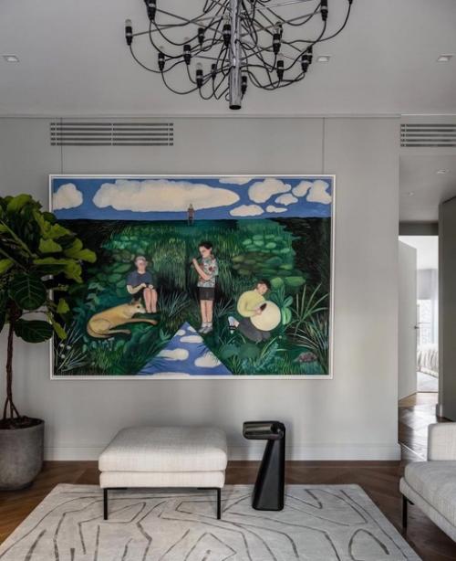 Как может выглядеть квартира коллекционер современного искусства по мнению дизайнера Ильи гульянца. 05