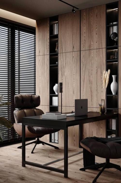 Интерьер квартиры в тёмных тонах в клубном доме в Санкт-петербурге. 04