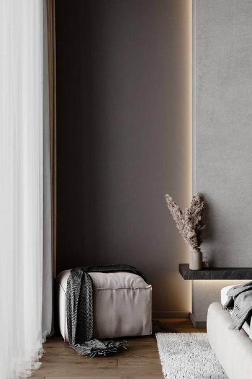 Интерьер квартиры в тёмных тонах в клубном доме в Санкт-петербурге. 03