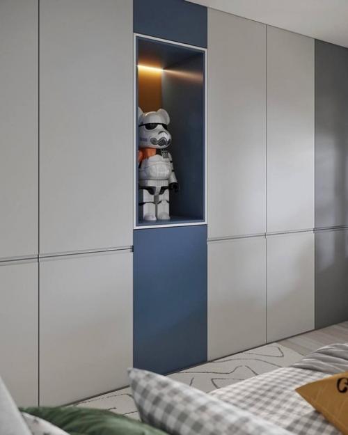 Стильная комната для подростка с отличным сочетанием цветов и декора. 05