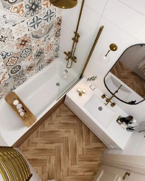 Очаровательная, нежная ванная комната. 04