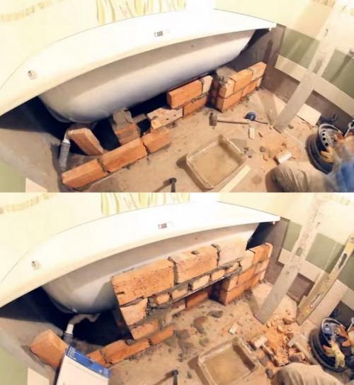 Установка чугунной ванны своими руками. 03