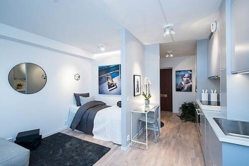 Функциональный дизайн однокомнатной квартиры площадью 25 кв. 09