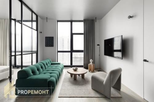 Очень стильный современный дизайн квартиры для молодой пары. 01