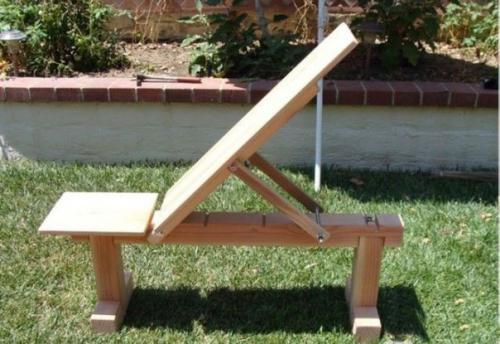 Гимнастическая скамья из дерева своими руками. 09