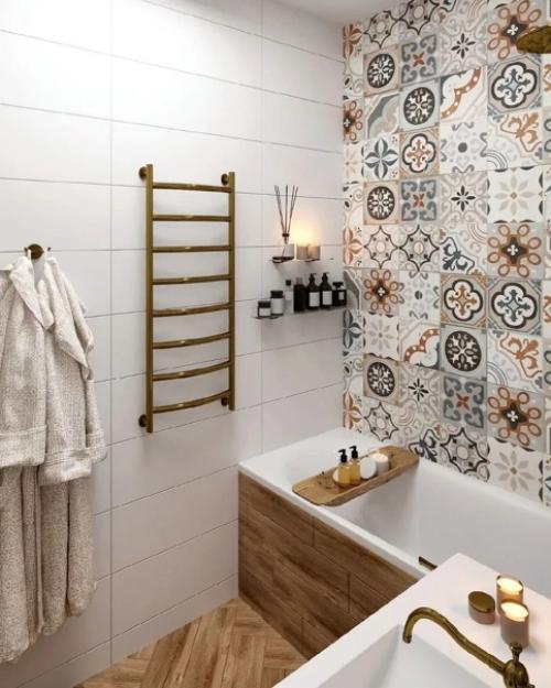 Очаровательная, нежная ванная комната. 02