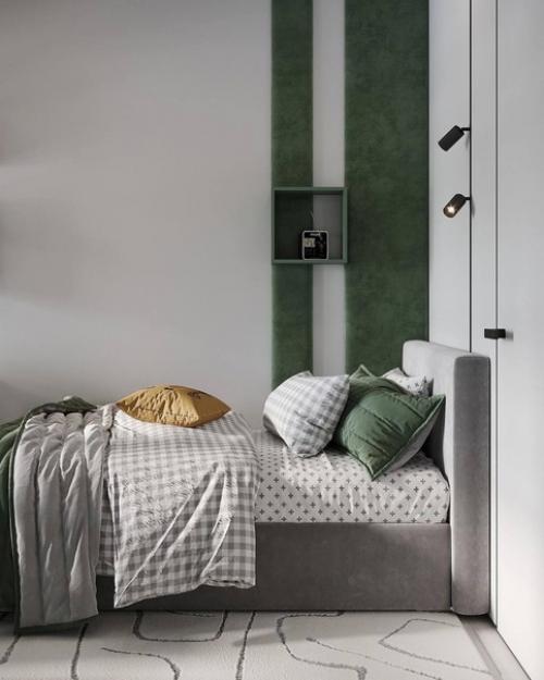 Стильная комната для подростка с отличным сочетанием цветов и декора. 03